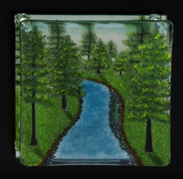 Winding River with Pines
10" x 10"
$280